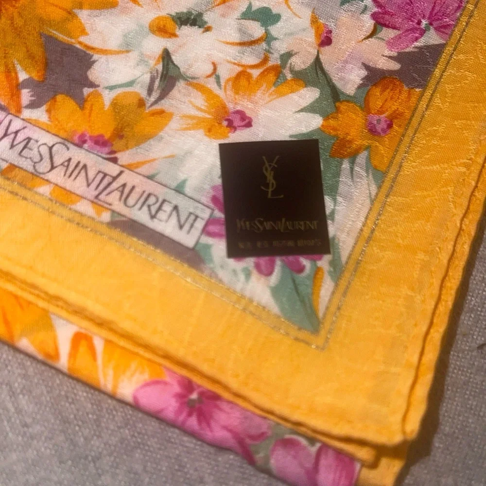 SL scarf pocket square orange NEW - Picture 2 of 6